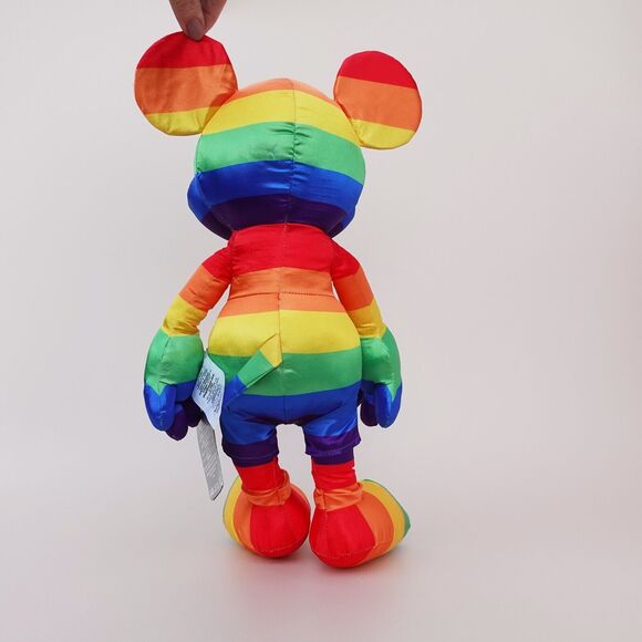 15.5 " Disney Parks Rainbow Gay Pride Mickey Mouse Plush NWT LGBTQ - Picture 4 of 10